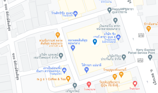 แผนที่ตลาดสดสันติสุขดอนกลาง