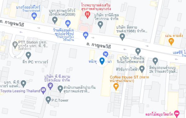 แผนที่ตั้งตลาดสดหน้าศูนย์พัฒนา จ.สุราษฎร์ธานี แผนที่ตลาดสดหน้าศูนย์พัฒนา