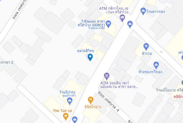 แผนที่ตั้งตลาดสิริสุข จ.สุโขทัย แผนที่ตลาดสิริสุข