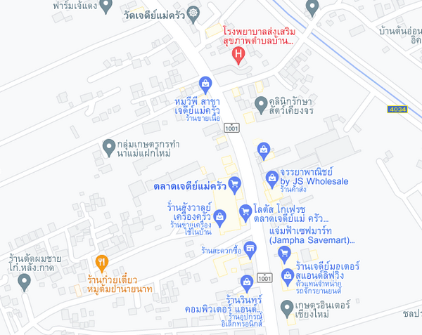 แผนที่ตั้งตลาดเจดีย์แม่ครัว จ.เชียงใหม่ แผนที่ตลาดเจดีย์แม่ครัว