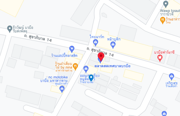 แผนที่ตั้งตลาดเทศบาลบรบือ จ.มหาสารคาม แผนที่ตลาดเทศบาลบรบือ