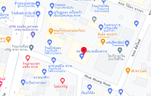 แผนที่ตลาดเทศบาลเมืองตราด