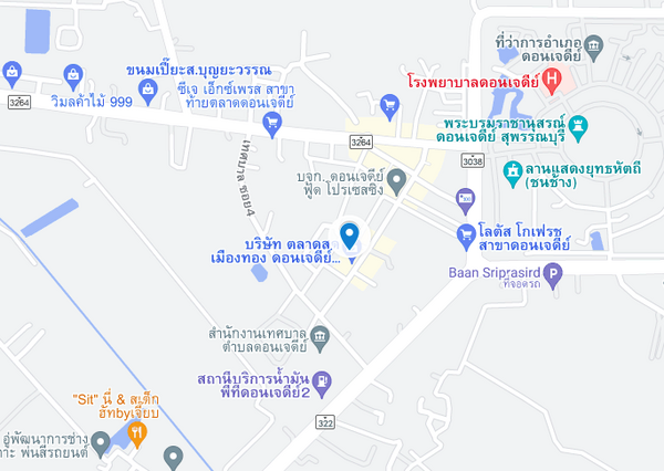 แผนที่ตลาดเมืองทองดอนเจดีย์