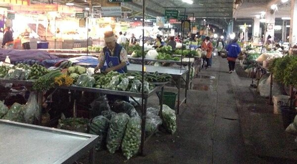 ตลาดสดเทศบาลเมืองกาฬสินธุ์ โซนผักสด