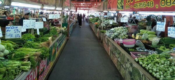 ตลาดเอ.ซี คลอง 4 ตลาดสดลำลูกกา โซนผักสด