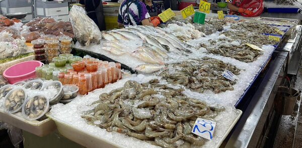 ตลาดไอยรา ตลาดเช้า คลองหลวง ร้านของทะเล