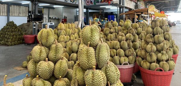 ตลาดผลไม้ ไอยรา ตลาดสดไอยรา ร้านทุเรียน