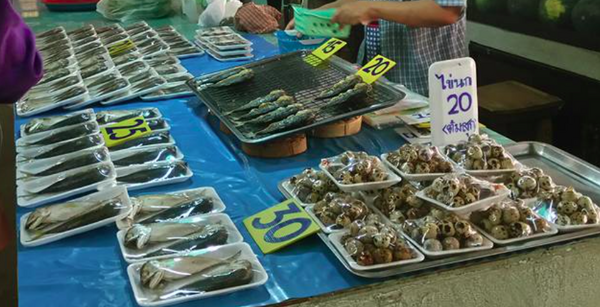 ตลาดเช้า เชียงราย ตลาดสดเทศบาลตำบลบ้านดู่ ร้านปลาทู