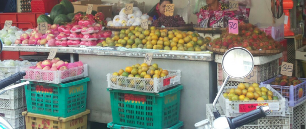 ตลาดเทศบาลเมืองปราจีนบุรี ตลาดสด ปราจีนบุรี ร้านผลไม้