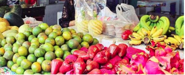 ตลาดบ้านคลองเตย ตลาดสดหาดใหญ่ ร้านผลไม้