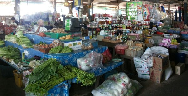 ตลาดสดปราจีนบุรี ตลาดสดกบินทร์บุรี ร้านผัก