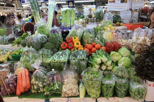 องค์การตลาดเพื่อเกษตรกร (อตก.) ตลาดสด จตุจักร ร้านผัก