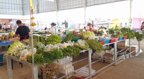 ตลาดสดอุดรธานี ร้านผัก