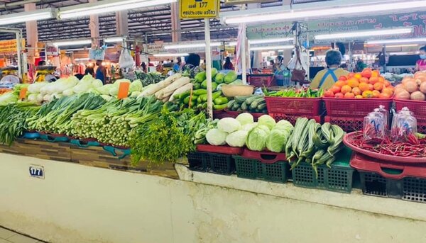 ตลาดสดสำเภาทอง ร้านผัก