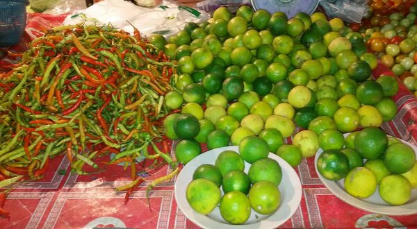 ตลาดหนองบัวลำภู ร้านผัก
