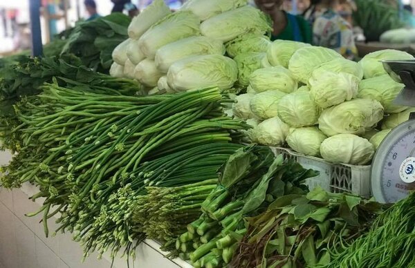 ตลาดสดสมุทรปราการ ตลาดคู่สร้าง ร้านผักสด