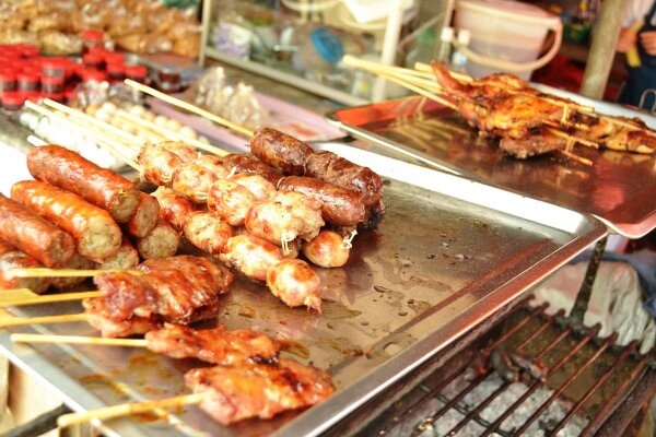 ตลาดสดปากชม ตลาดสดเทศบาลตำบลปากชม ร้านอาหารปรุงสุก