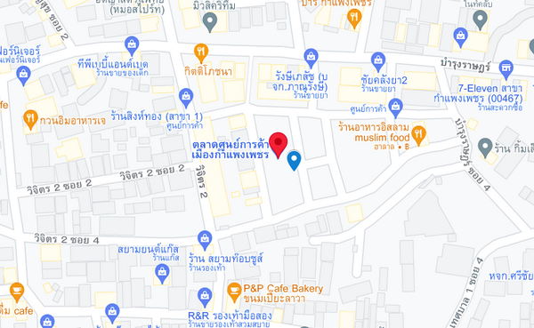 แผนที่ตั้งตลาดศูนย์การค้าเมืองกำแพงเพชร แผนที่ตลาดศูนย์การค้าเมืองกำแพงเพชร