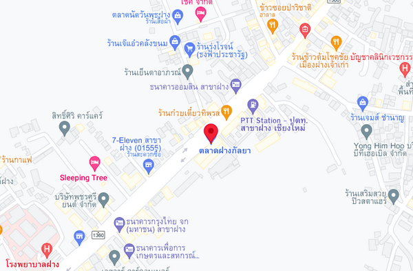 แผนที่ตั้งตลาดสดฝางกัลยา แผนที่ตลาดสดฝางกัลยา