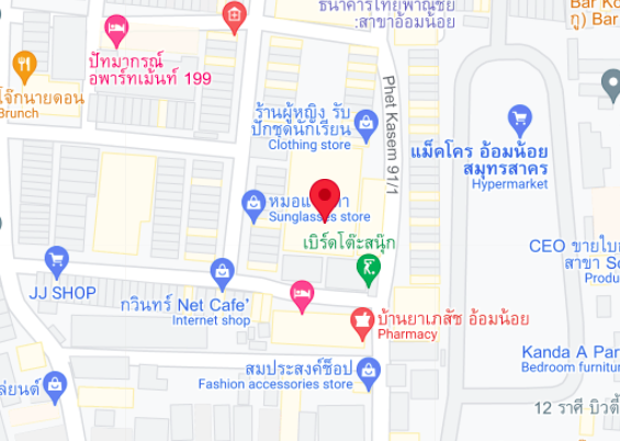 แผนที่ตั้งตลาดสดสมบูรณ์ จ.สมุทรสาคร แผนที่ตลาดสดสมบูรณ์
