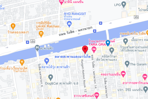 แผนที่ตลาดสดสะพานแดง