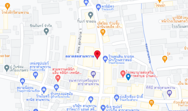 แผนที่ตั้งตลาดสดสามพราน แผนที่ตลาดสดสามพราน