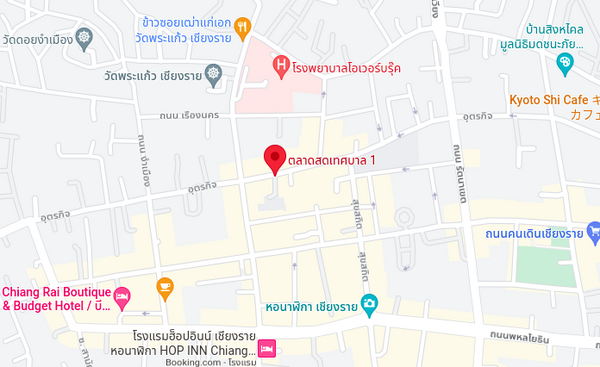 แผนที่ตลาดสดเทศบาล 1