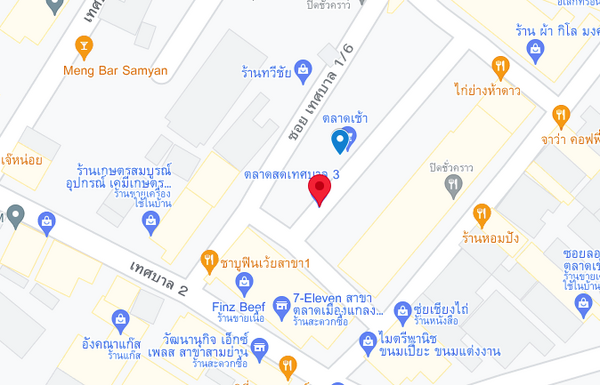 แผนที่ตั้งตลาดสดเทศบาล 3 แผนที่ตลาดสดเทศบาล 3