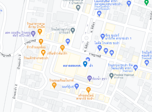แผนที่ตั้งตลาดสดเทศบาลชะอำ แผนที่ตลาดสดเทศบาลชะอำ