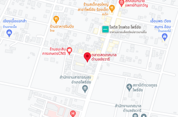 แผนที่ตลาดสดเทศบาลตำบลชัยวารี