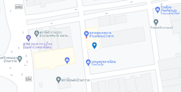 แผนที่ตั้งตลาดสดเทศบาลตำบลนิคมปราสาท จ.บุรีรัมย์ แผนที่ตลาดสดเทศบาลตำบลนิคมปราสาท