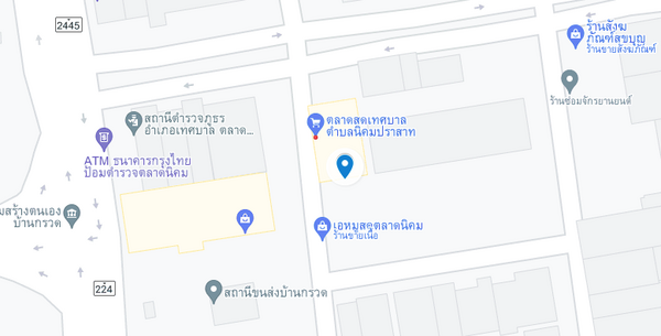 แผนที่ตลาดสดเทศบาลตำบลนิคมปราสาท