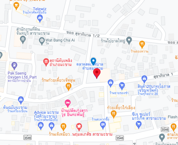 แผนที่ตั้งตลาดสดเทศบาลตำบลมะขาม ตลาดเช้าจันทบุรี แผนที่ตลาดสดเทศบาลตำบลมะขาม