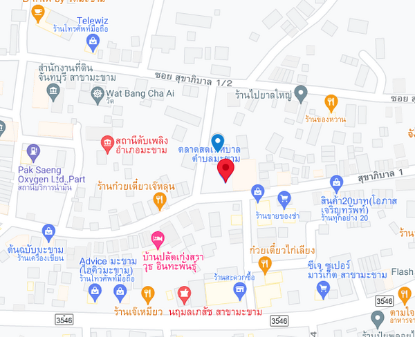 แผนที่ตลาดสดเทศบาลตำบลมะขาม