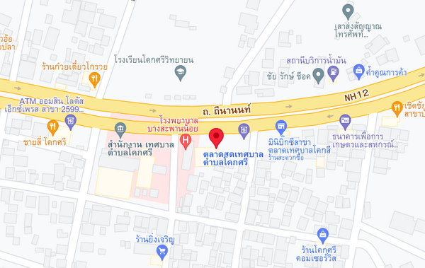 แผนที่ตลาดสดเทศบาลตำบลโคกศรี