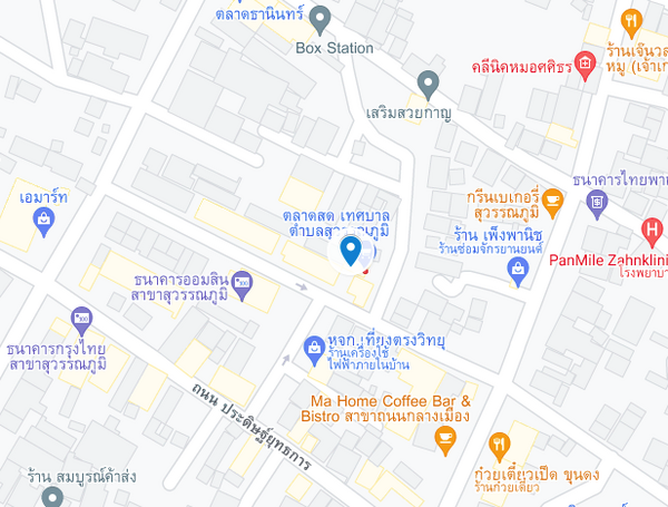 แผนที่ตลาดสดเทศบาลสุวรรณภูมิ