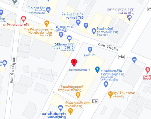 แผนที่ตลาดสดเทศบาลเมืองหนองบัวลำภู