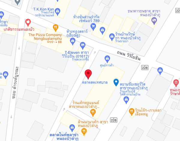 แผนที่ตั้งตลาดสดเทศบาลเมืองหนองบัวลำภู แผนที่ตลาดสดเทศบาลเมืองหนองบัวลำภู