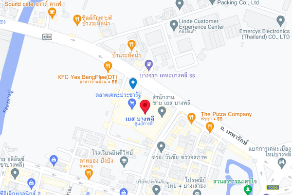แผนที่ตั้งตลาดเยสบางพลี แผนที่ตลาดเยสบางพลี