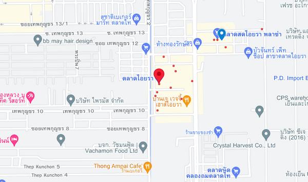 แผนที่ตั้งตลาดไอยรา แผนที่ตลาดไอยรา