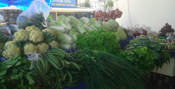 ตลาดสดเลิงนกทา ร้านผักสด