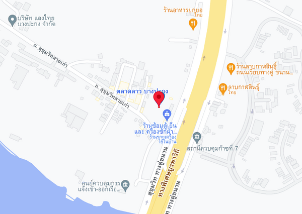 แผนที่ตั้งตลาดลาวบางปะกง แผนที่ตลาดลาวบางปะกง