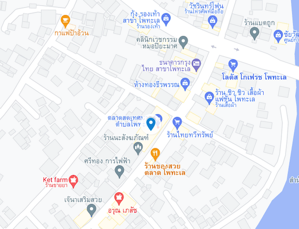 แผนที่ตั้งตลาดสดเทศบาลตำบลโพทะเล แผนที่ตลาดสดเทศบาลตำบลโพทะเล