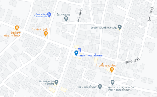 แผนที่ตั้งตลาดสดเทศบาลตำบลโพนสา แผนที่ตลาดสดเทศบาลตำบลโพนสา