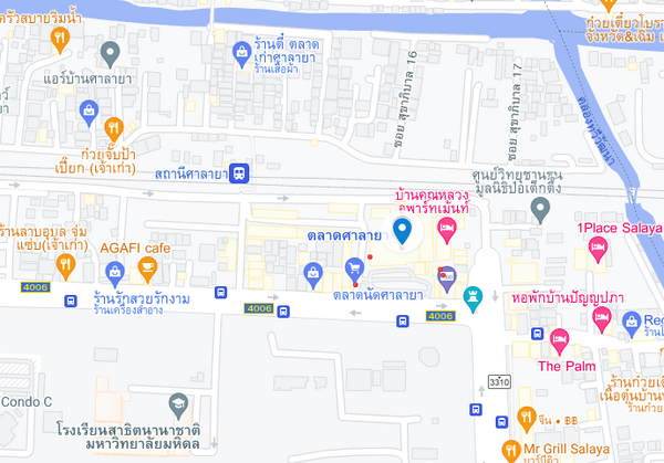 ตลาดศาลายา แผนที่ลาดศาลายา