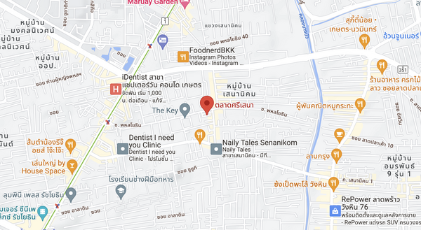 แผนที่ตลาดศรีเสนา