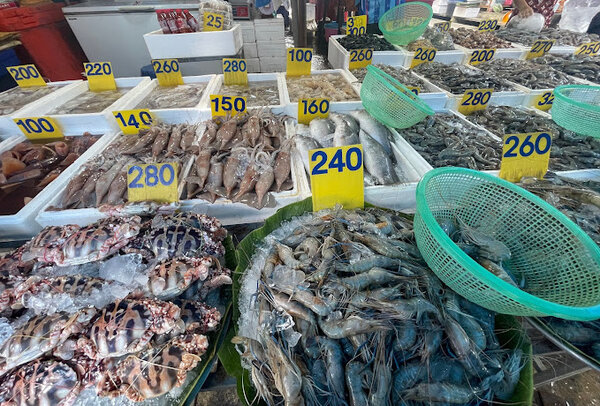 ตลาดเมืองใหม่ ร้านของทะเลสด