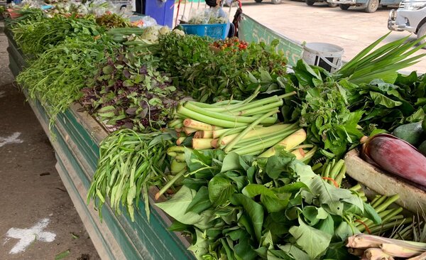 ตลาดหนองหอย ร้านผัก