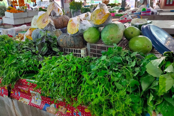 ตลาดหนองหอย ร้านผักพื้นบ้าน