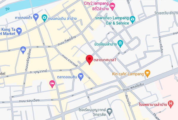 ตลาดเทศบาล 1 แผนที่ตลาดเทศบาล 1